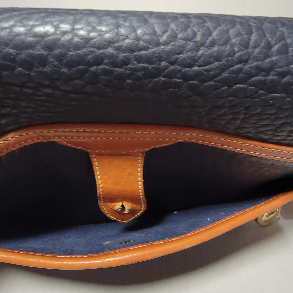 Vintage 1980's Navy Blue Dooney & Bourke Essex Shoulder Bag Crossbody - Picture 14 of 15